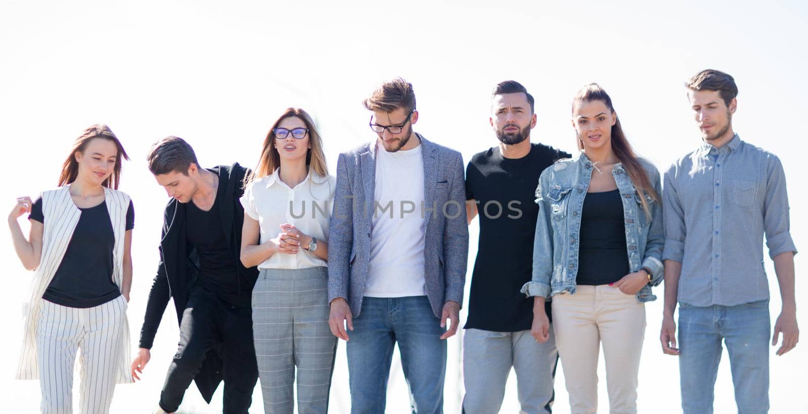 portrait of a successful business team on a light background.photo with copy space