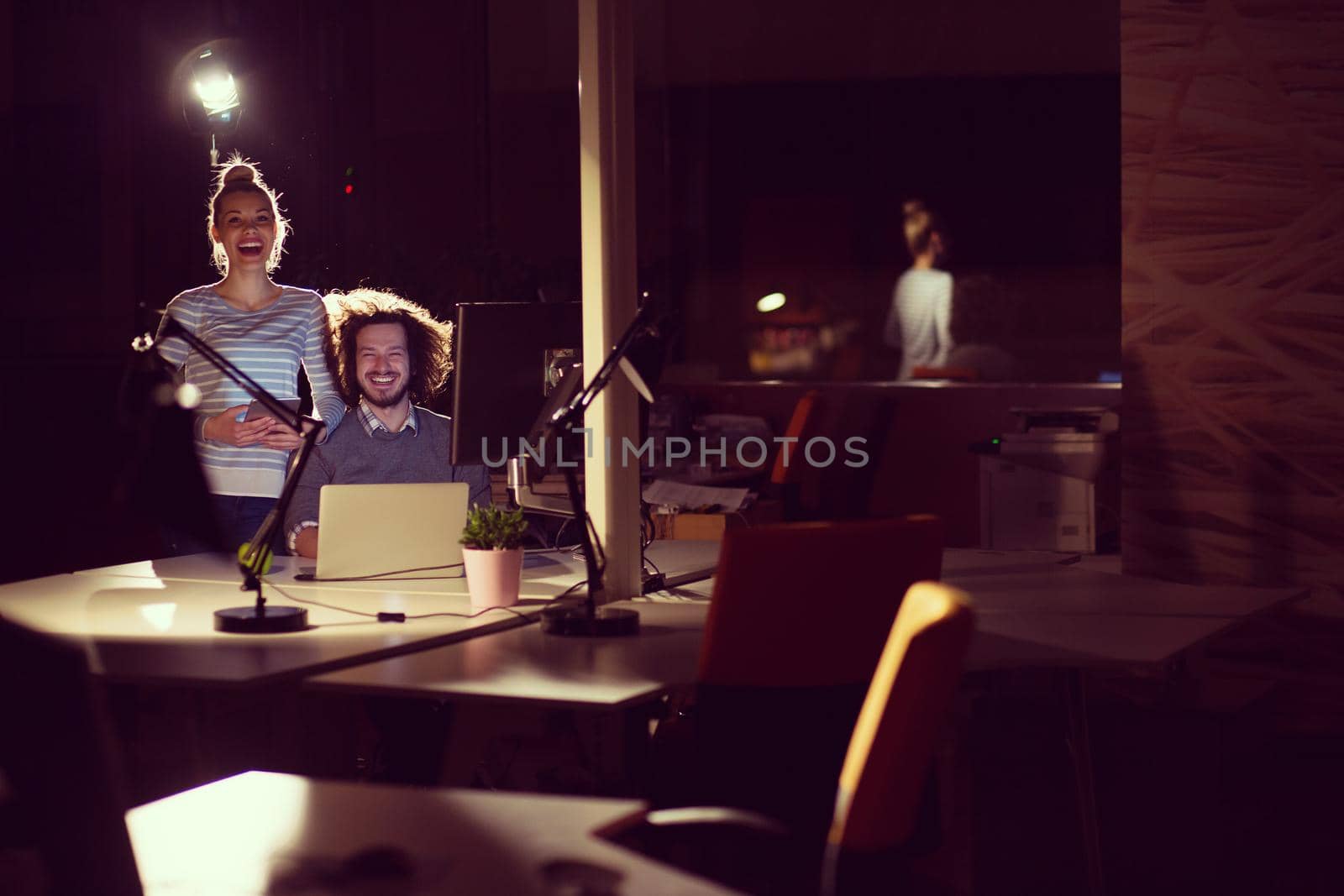 young designers in the night office by dotshock