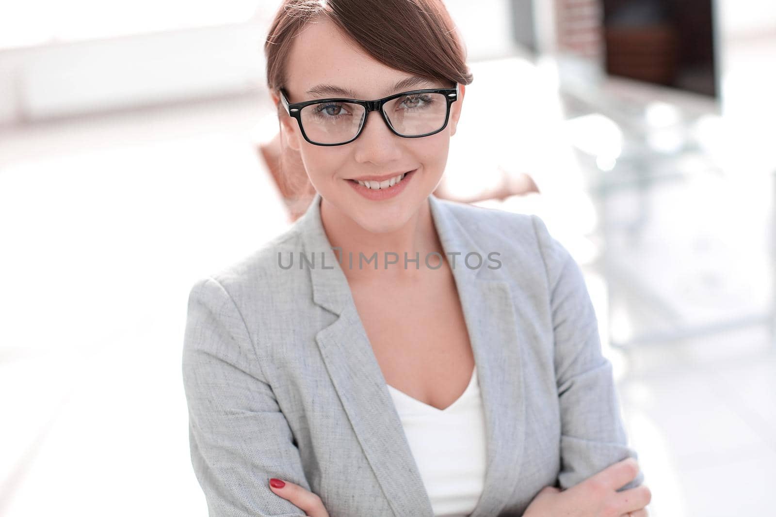 close up. portrait of a modern business woman. by asdf
