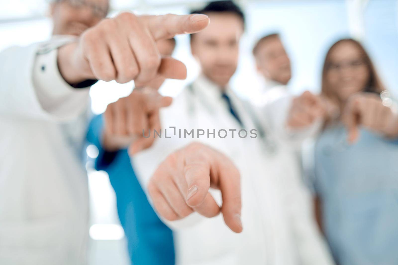 Doctors show gesture "you"