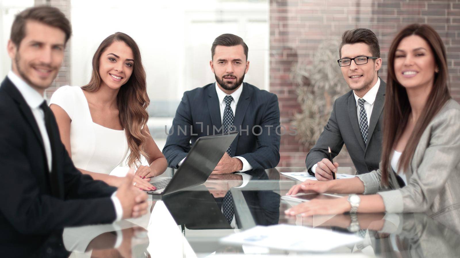 business Manager and employees at an office business meeting.business concept