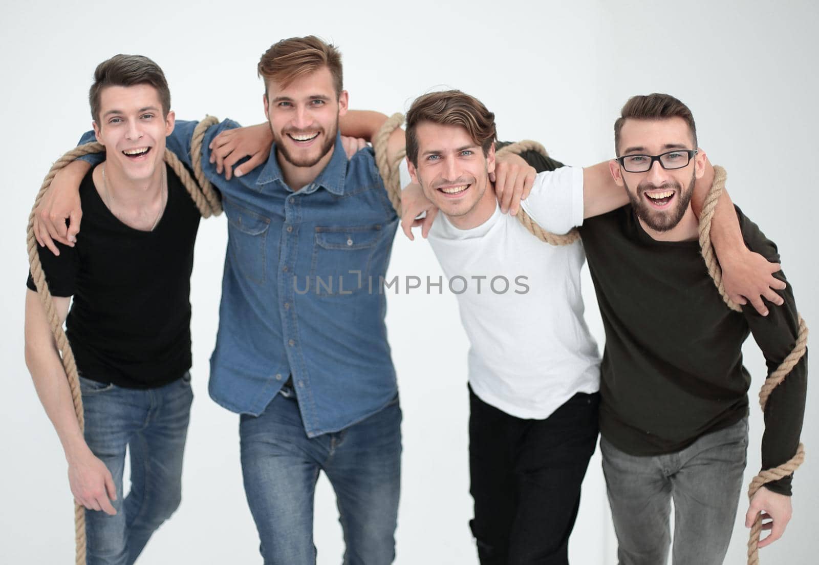 team of trusted friends .the concept of friendship.isolated on light background