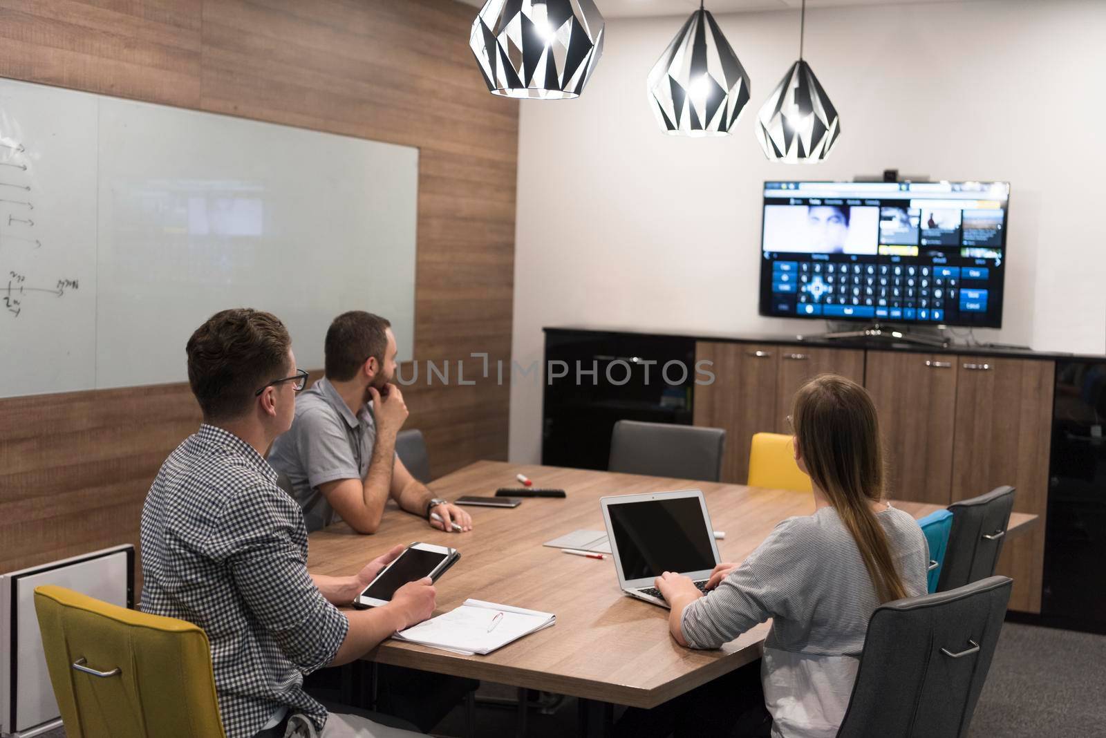 startup business team brainstorming on meeting   working on laptop and tablet computer