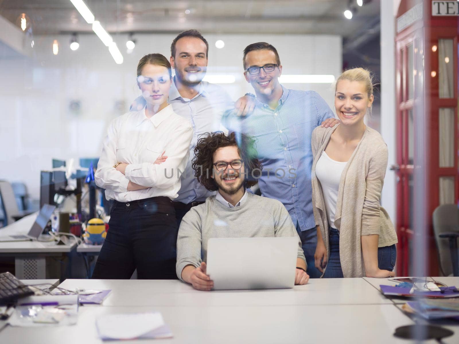 Portrait Of Successful Business people Entrepreneur At Busy startup Office