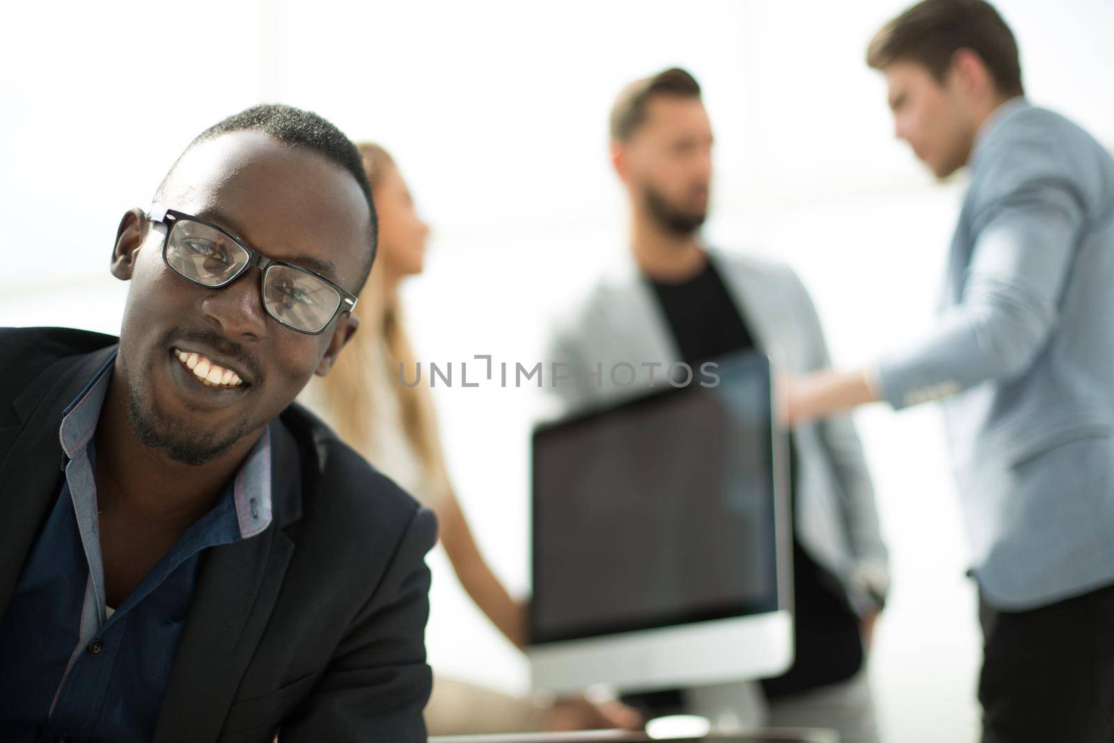 dreaming of a businessman sitting in the office by asdf