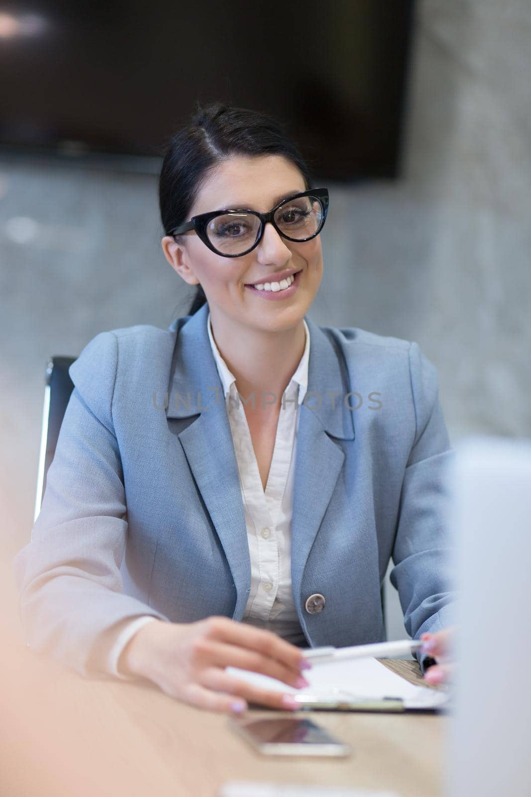 Portrait Of Successful Businesswoman Entrepreneur At Busy startup Office