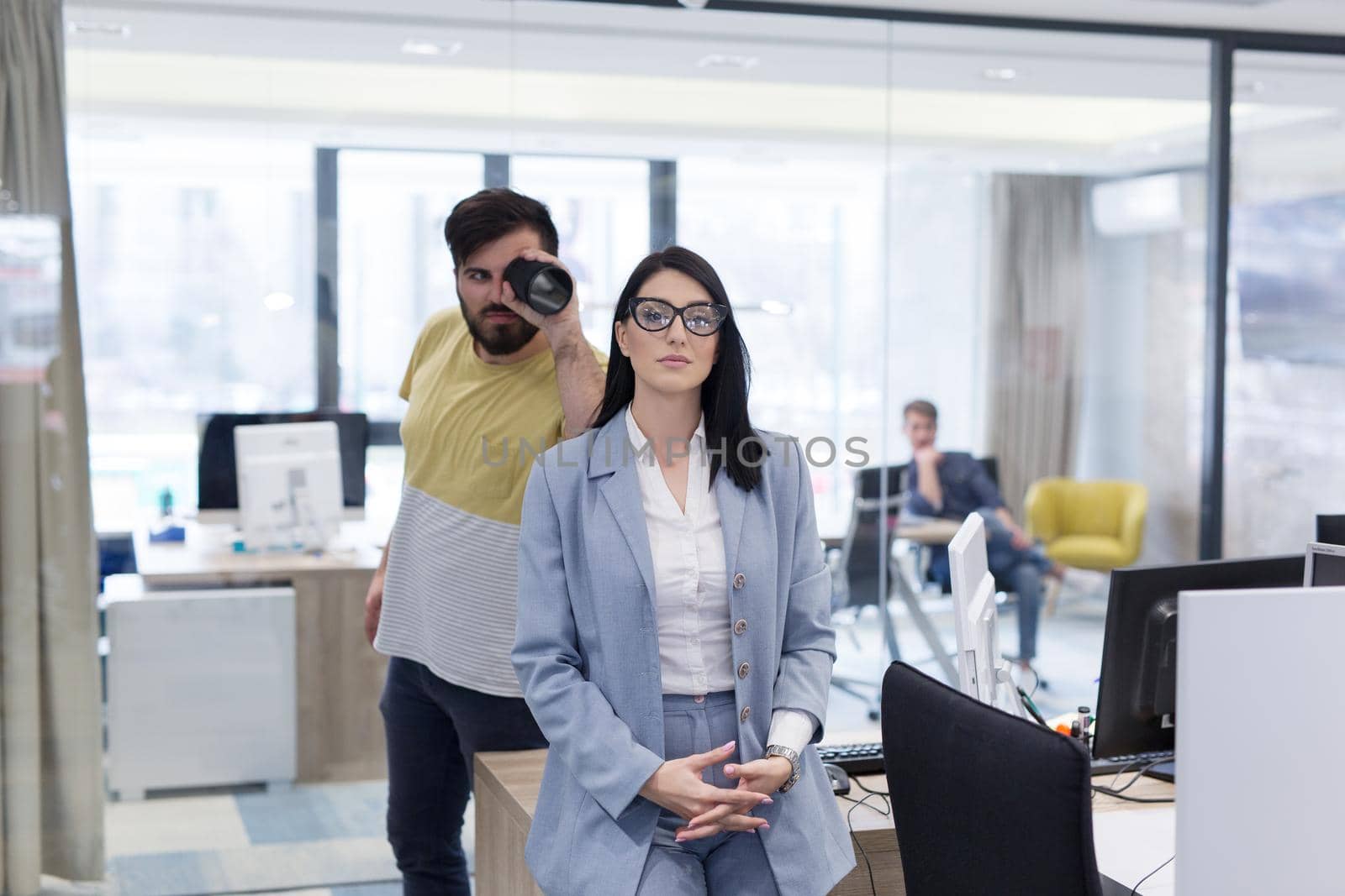 Portrait Of Successful Businesswoman Entrepreneur At Busy startup Office