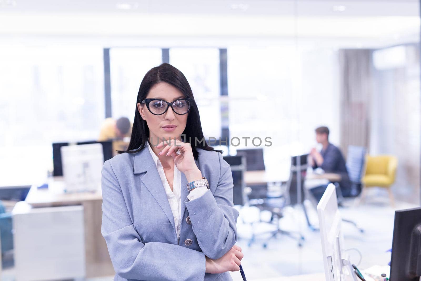 Portrait Of Successful Businesswoman Entrepreneur At Busy startup Office