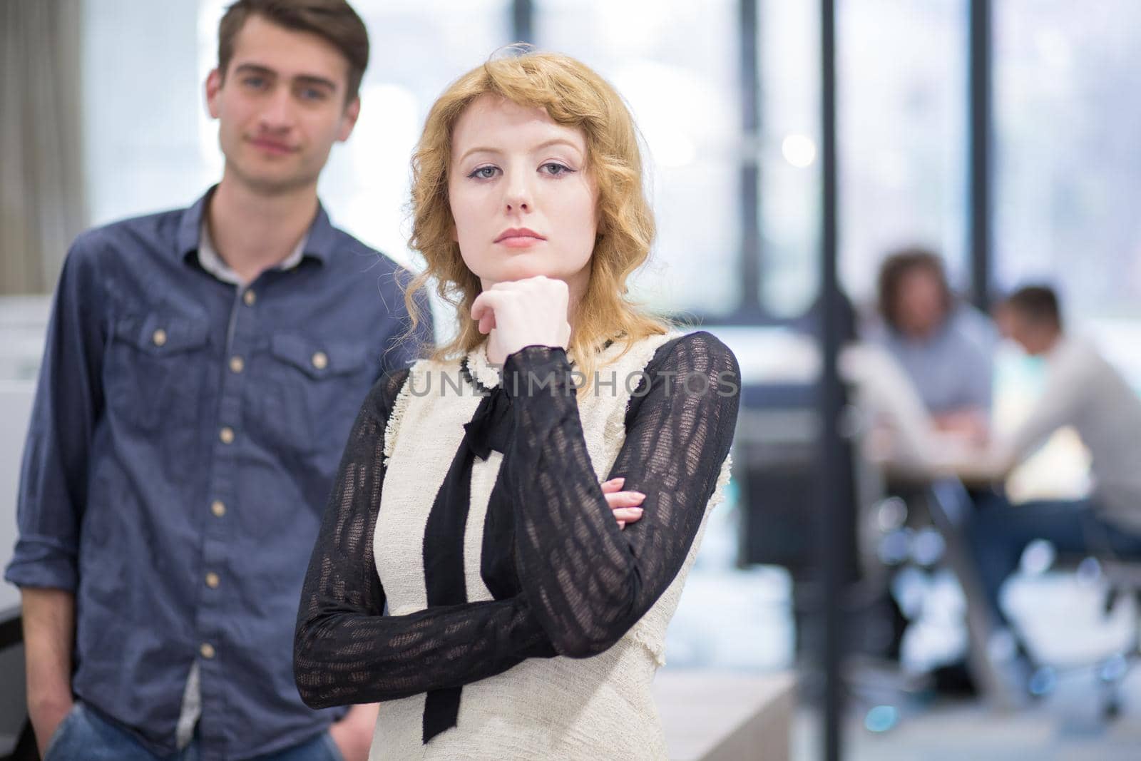 Portrait Of Successful Business people Entrepreneur At Busy startup Office