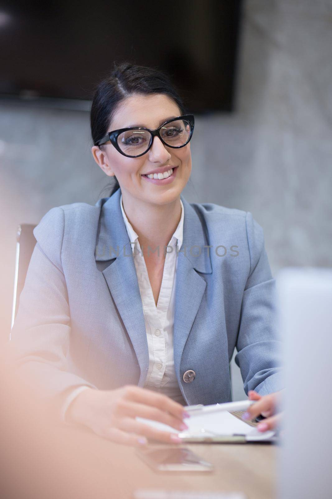 Portrait Of Successful Businesswoman Entrepreneur At Busy startup Office