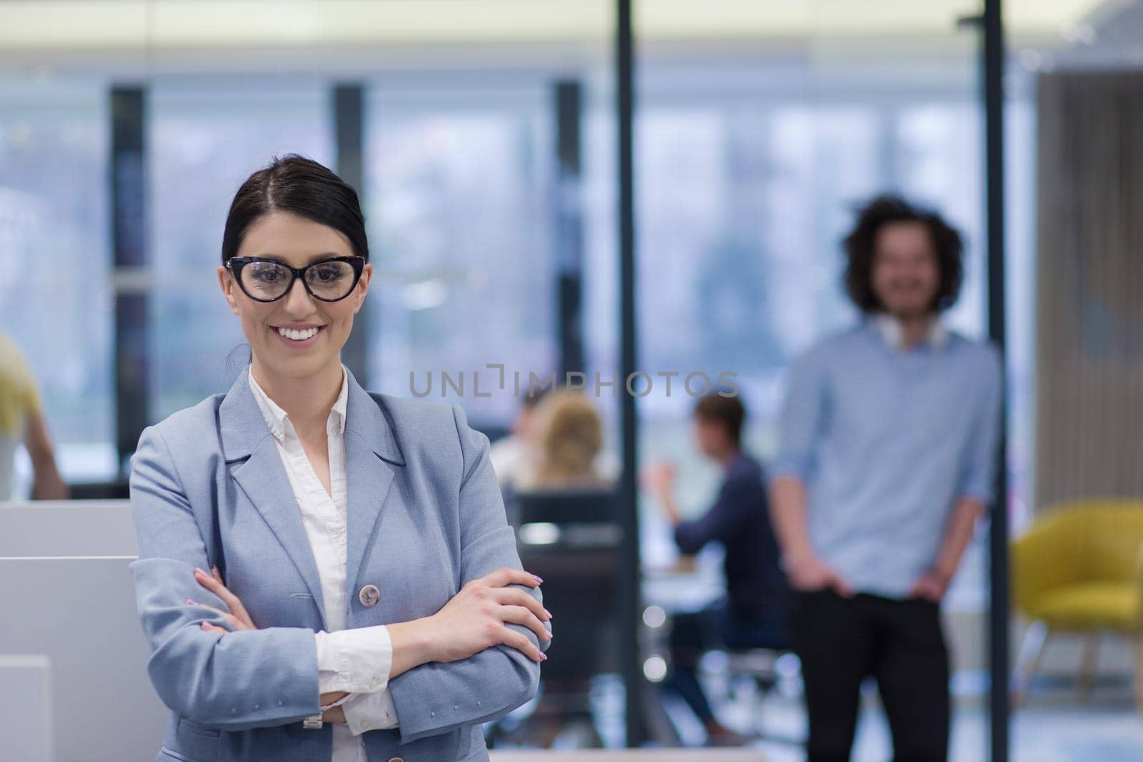 Portrait Of Successful Business people Entrepreneur At Busy startup Office