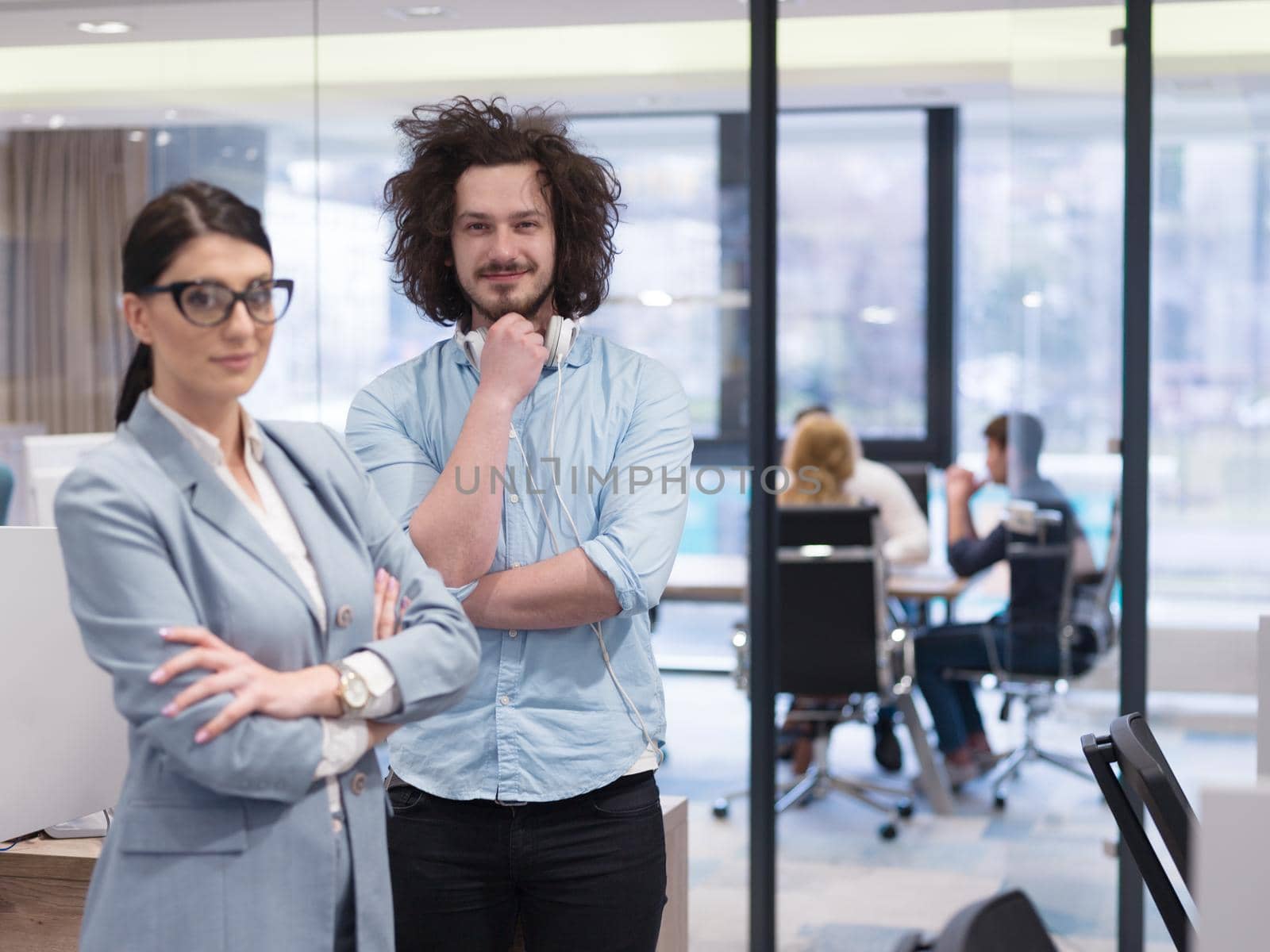 Portrait Of Successful Business people Entrepreneur At Busy startup Office