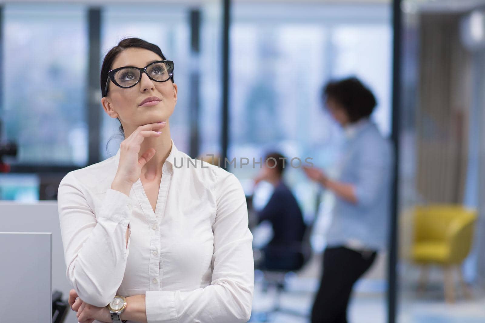 Portrait Of Successful Businesswoman Entrepreneur At Busy startup Office