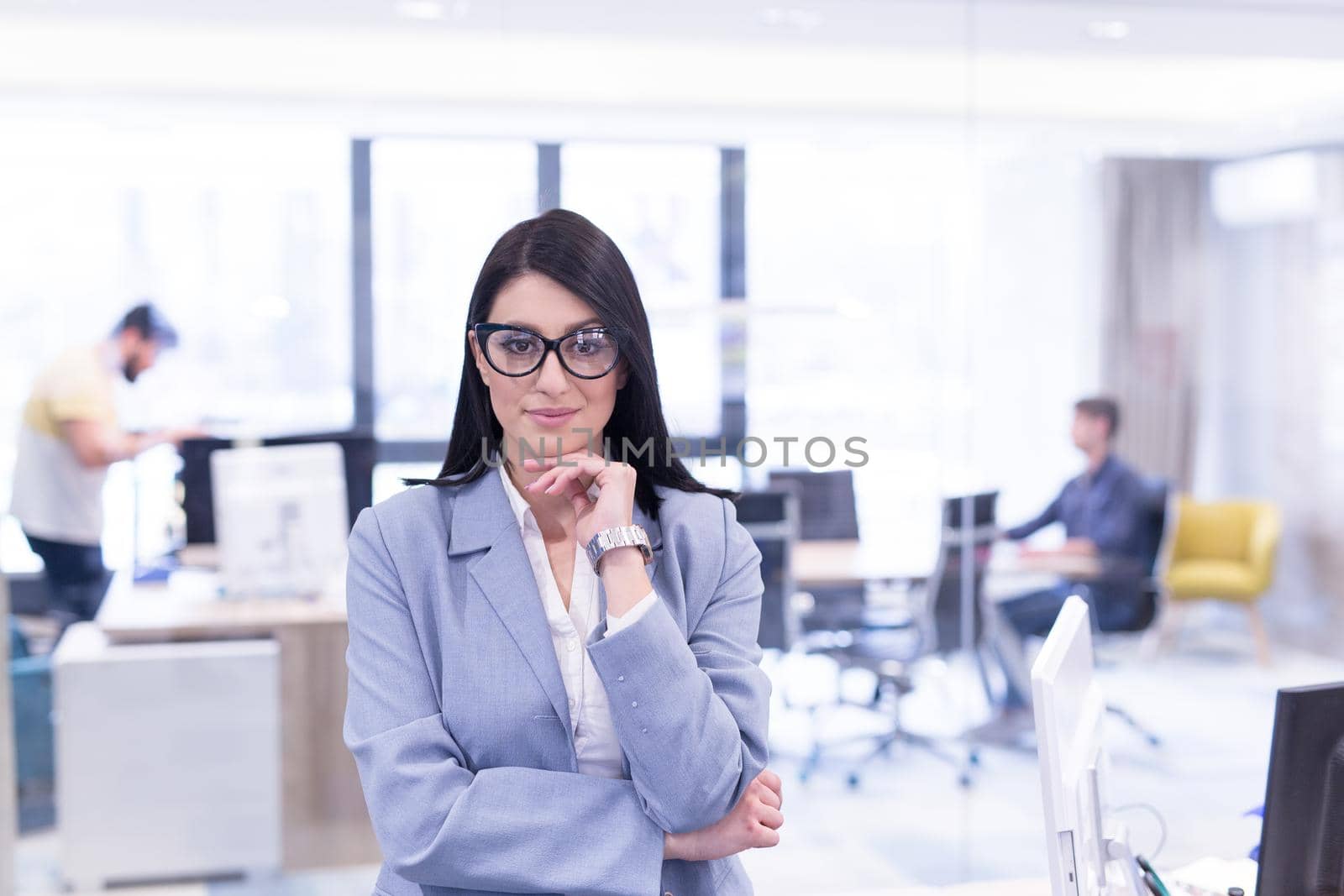 Portrait Of Successful Businesswoman Entrepreneur At Busy startup Office