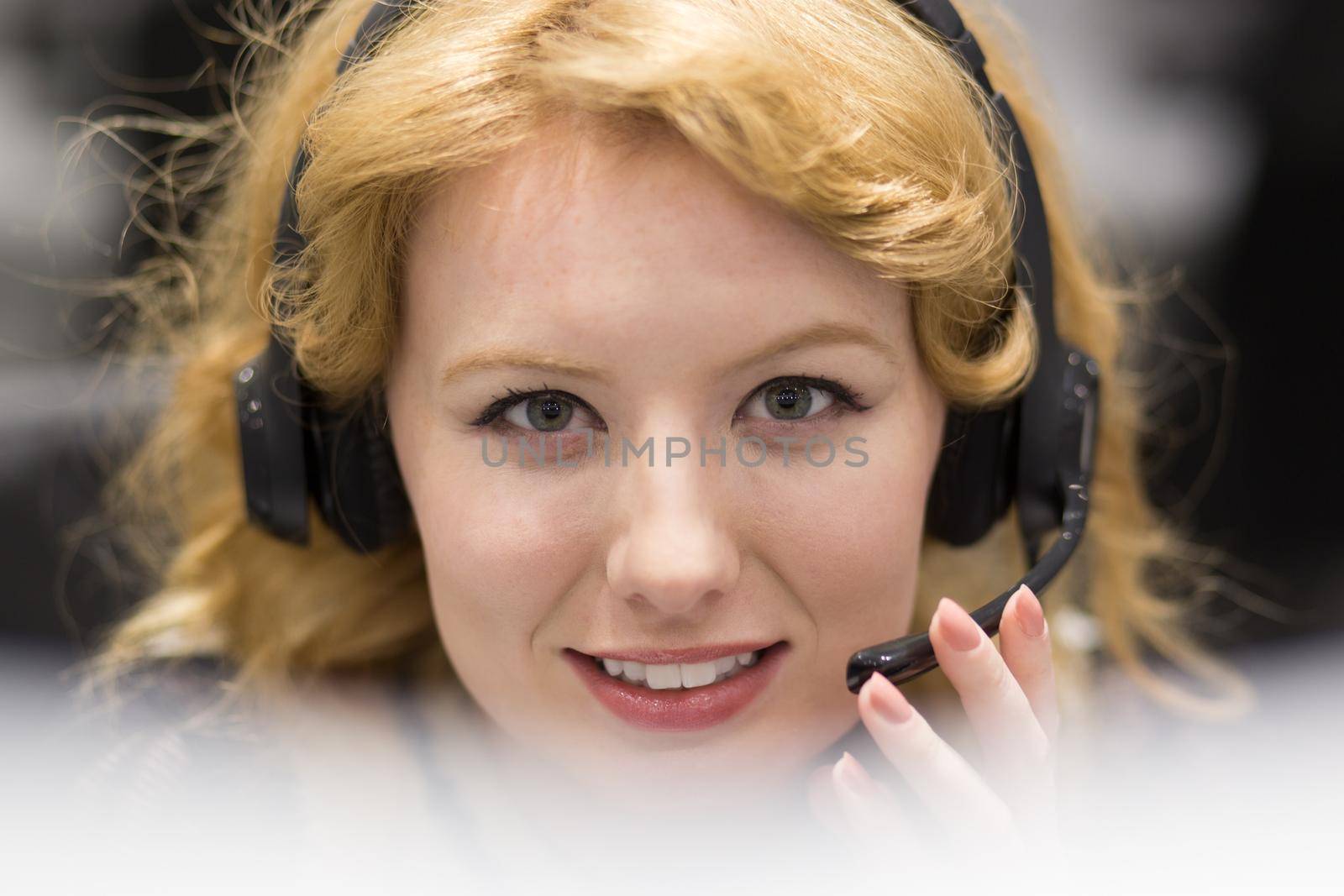 female call centre operator doing her job by dotshock