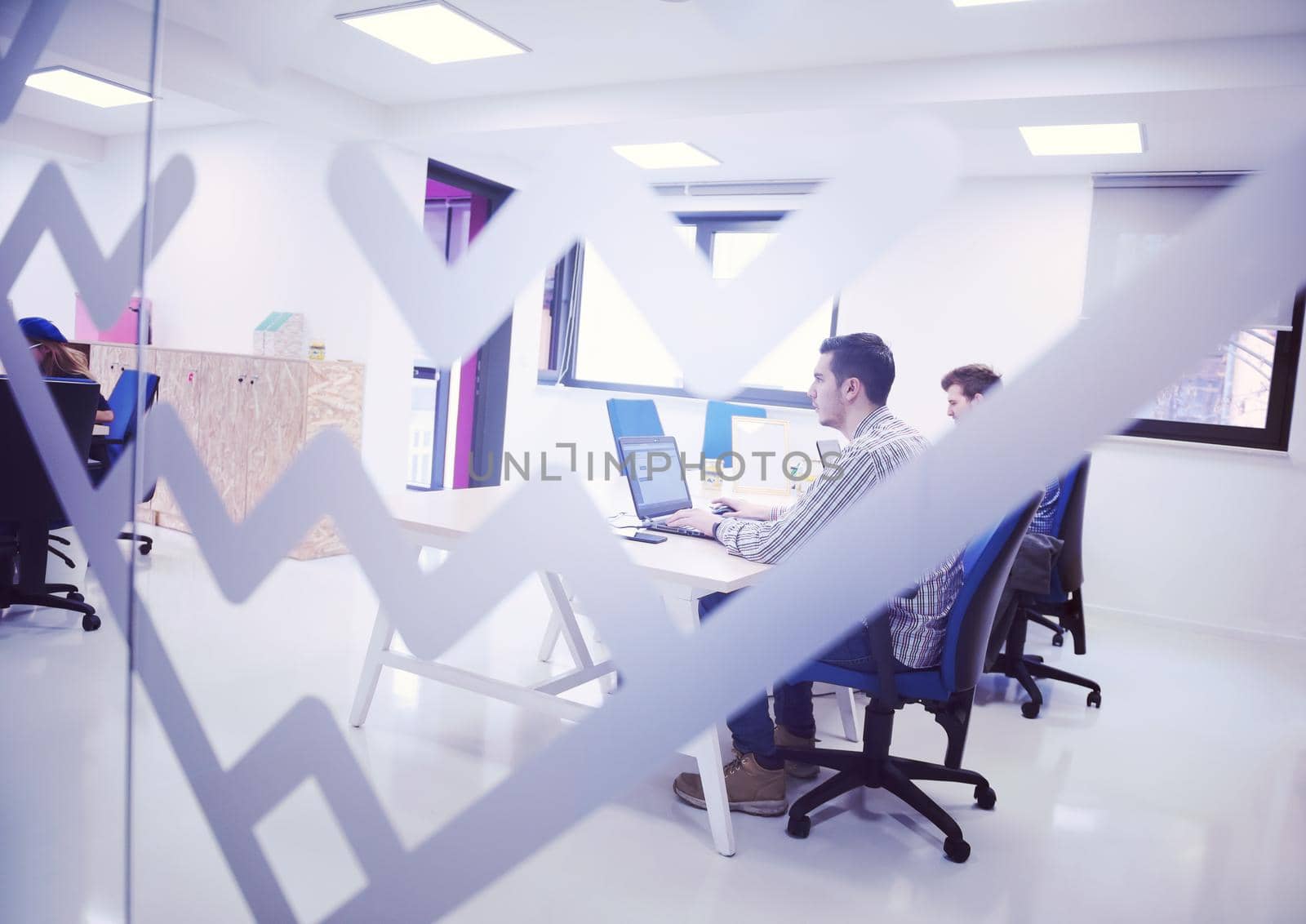 startup business people group working everyday job  at modern office