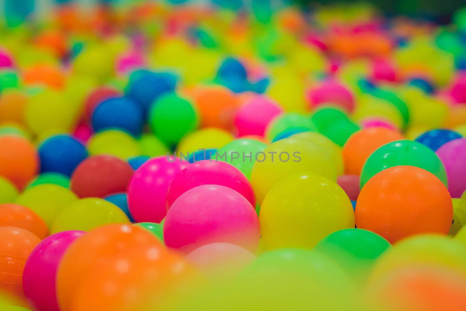 Multi-colored plastic balls. A children's playroom by galitskaya
