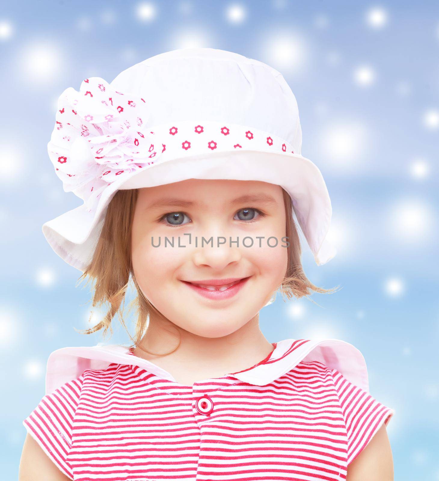 The little girl in the hat by kolesnikov_studio