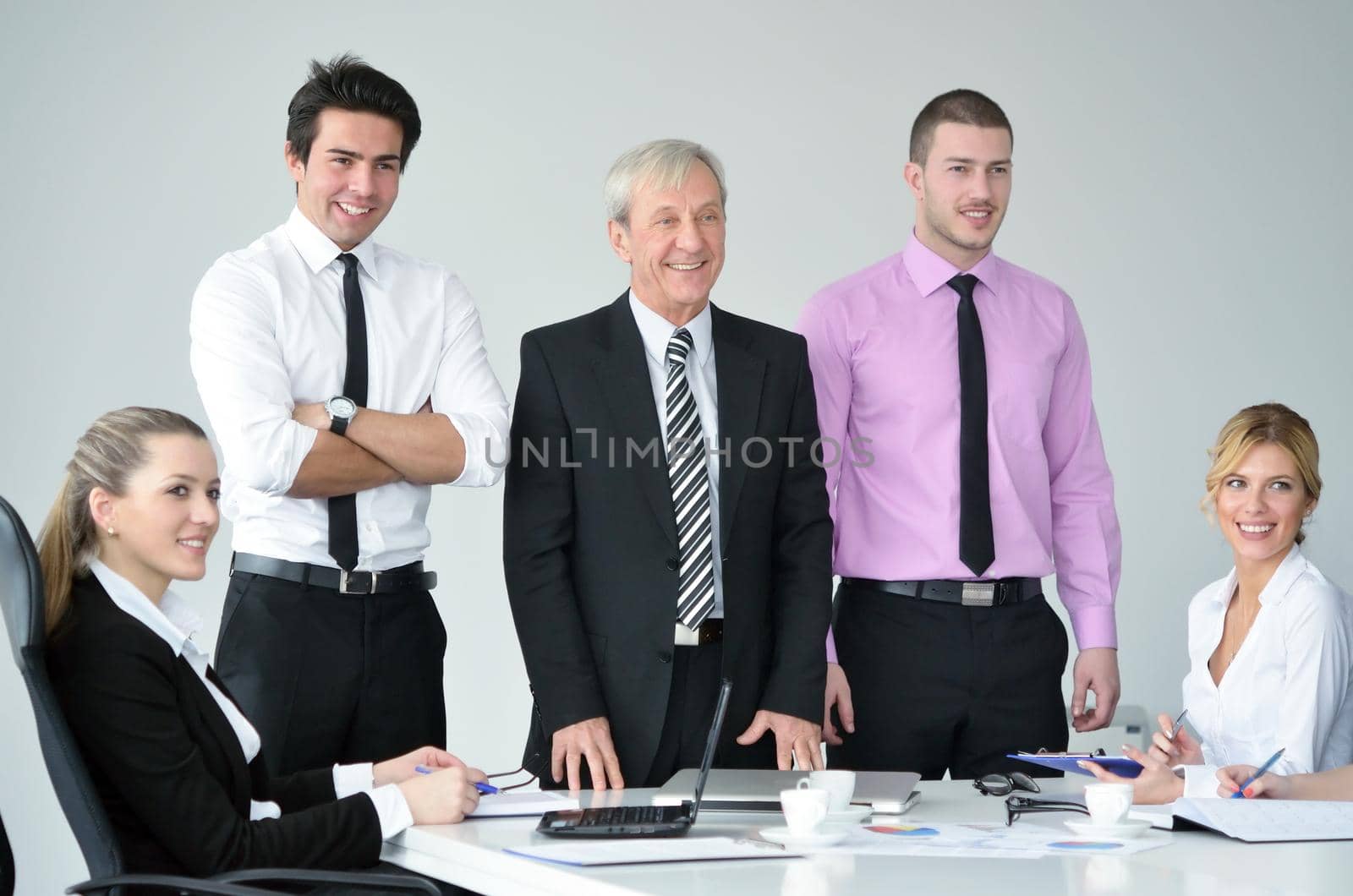 business people  group at a meeting in a light and modern office environment.