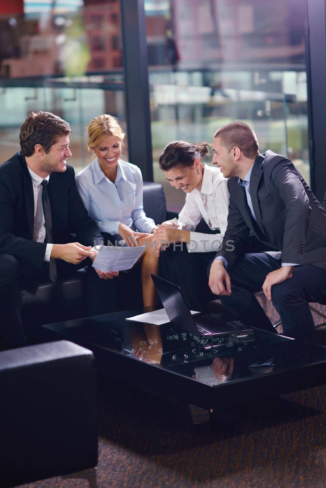 business people shaking hands make deal and sign contract