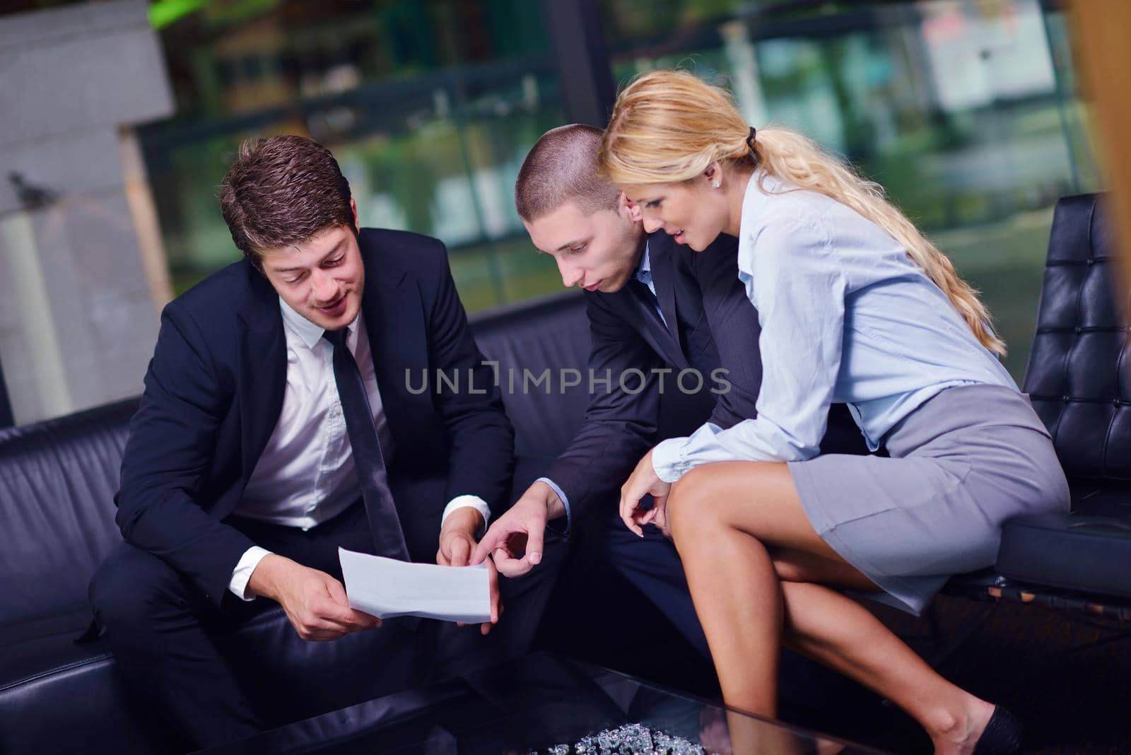 business people shaking hands make deal and sign contract