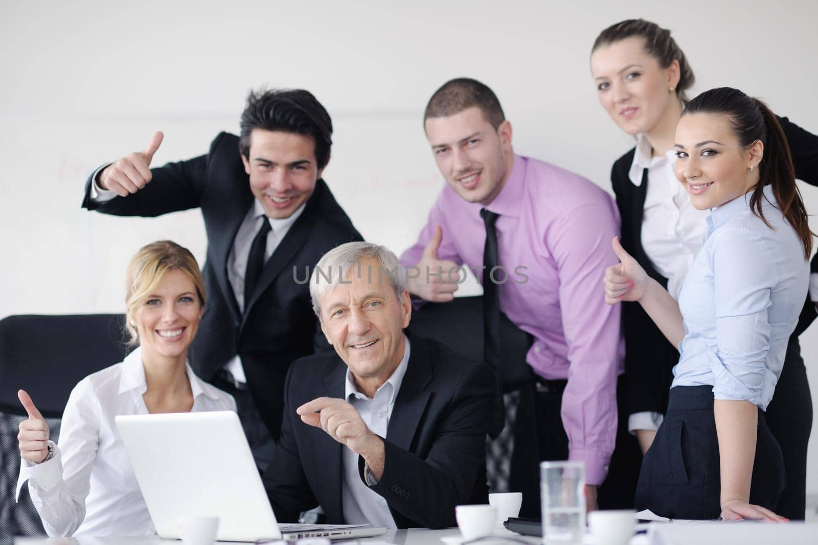 business people  team  at a meeting in a light and modern office environment.