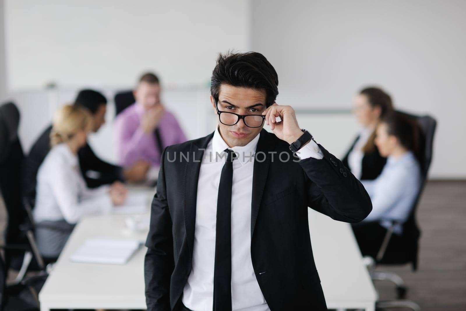 young business man at meeting by dotshock
