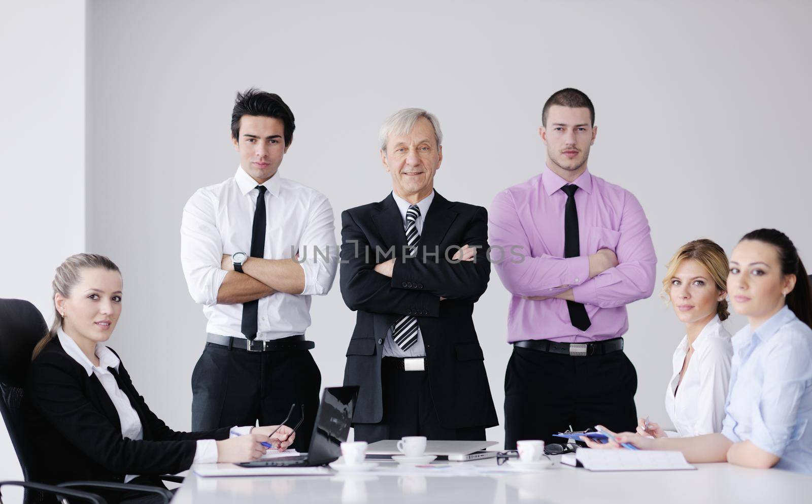 business people  team  at a meeting in a light and modern office environment.