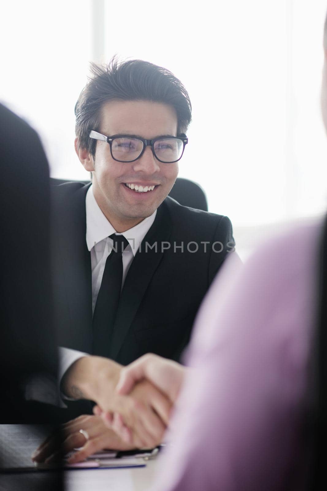 young business man at meeting by dotshock