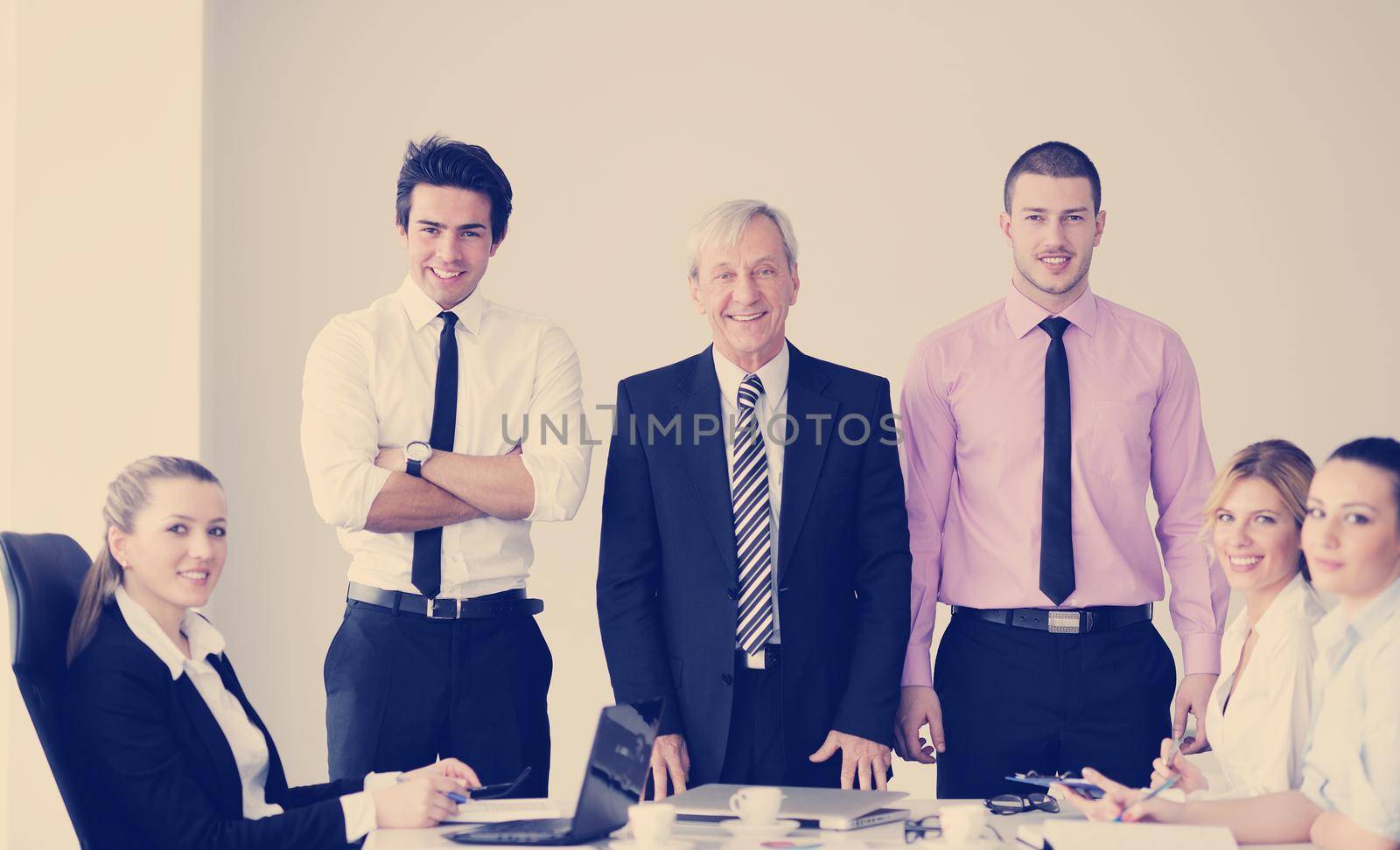 business people  team  at a meeting in a light and modern office environment.