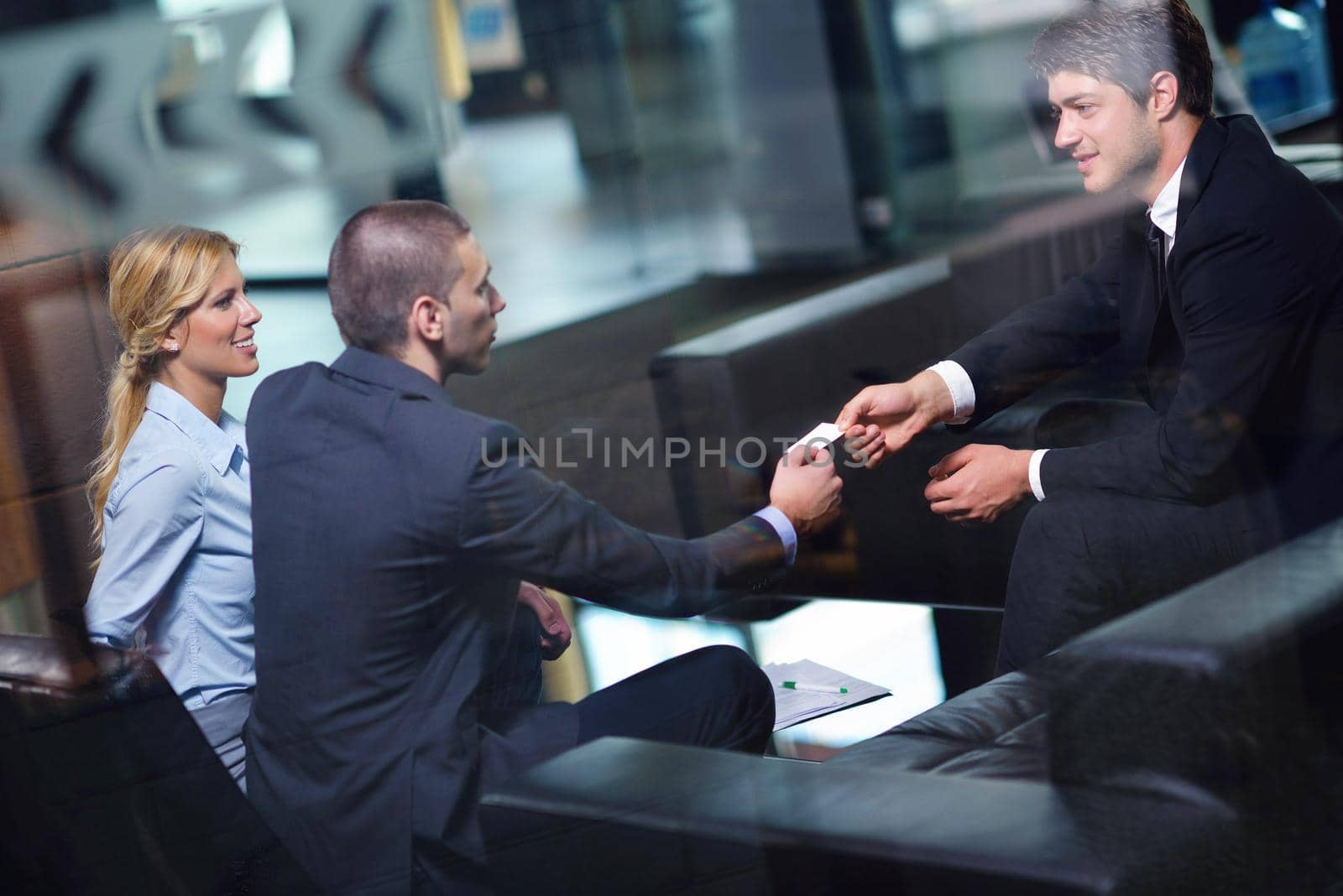 business people making deal by dotshock