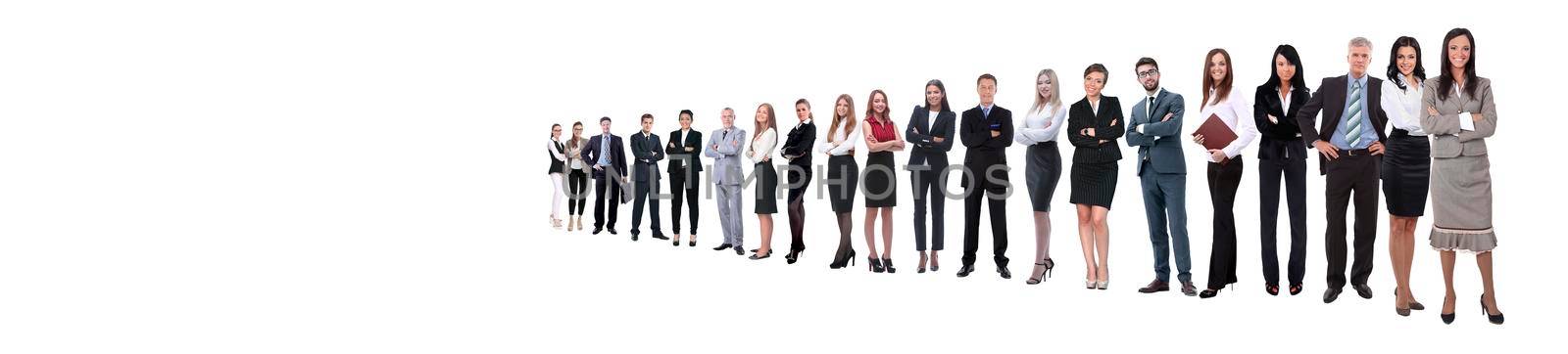 Template with a crowd of business people by asdf