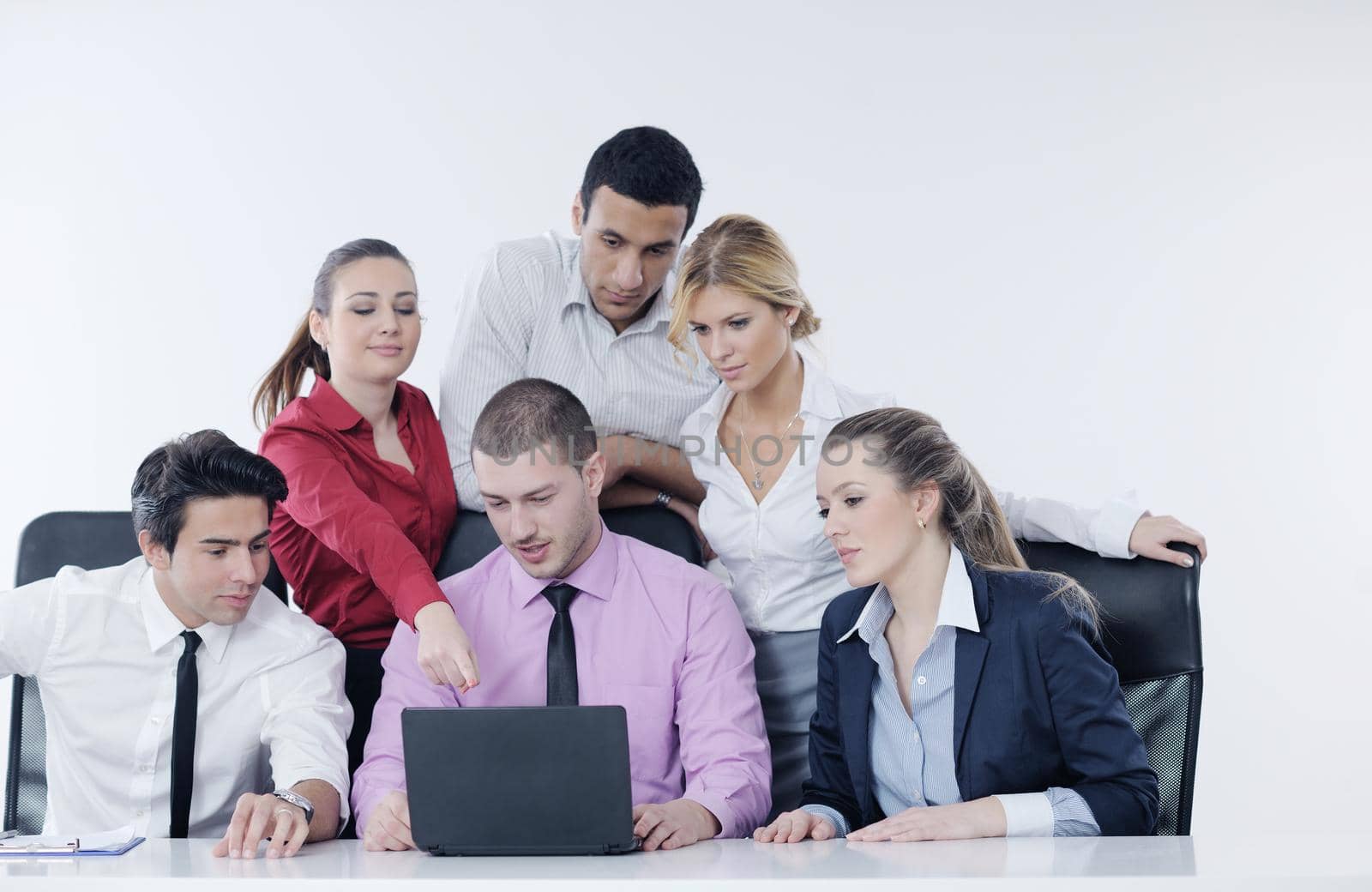 business people  team  at a meeting in a light and modern office environment.