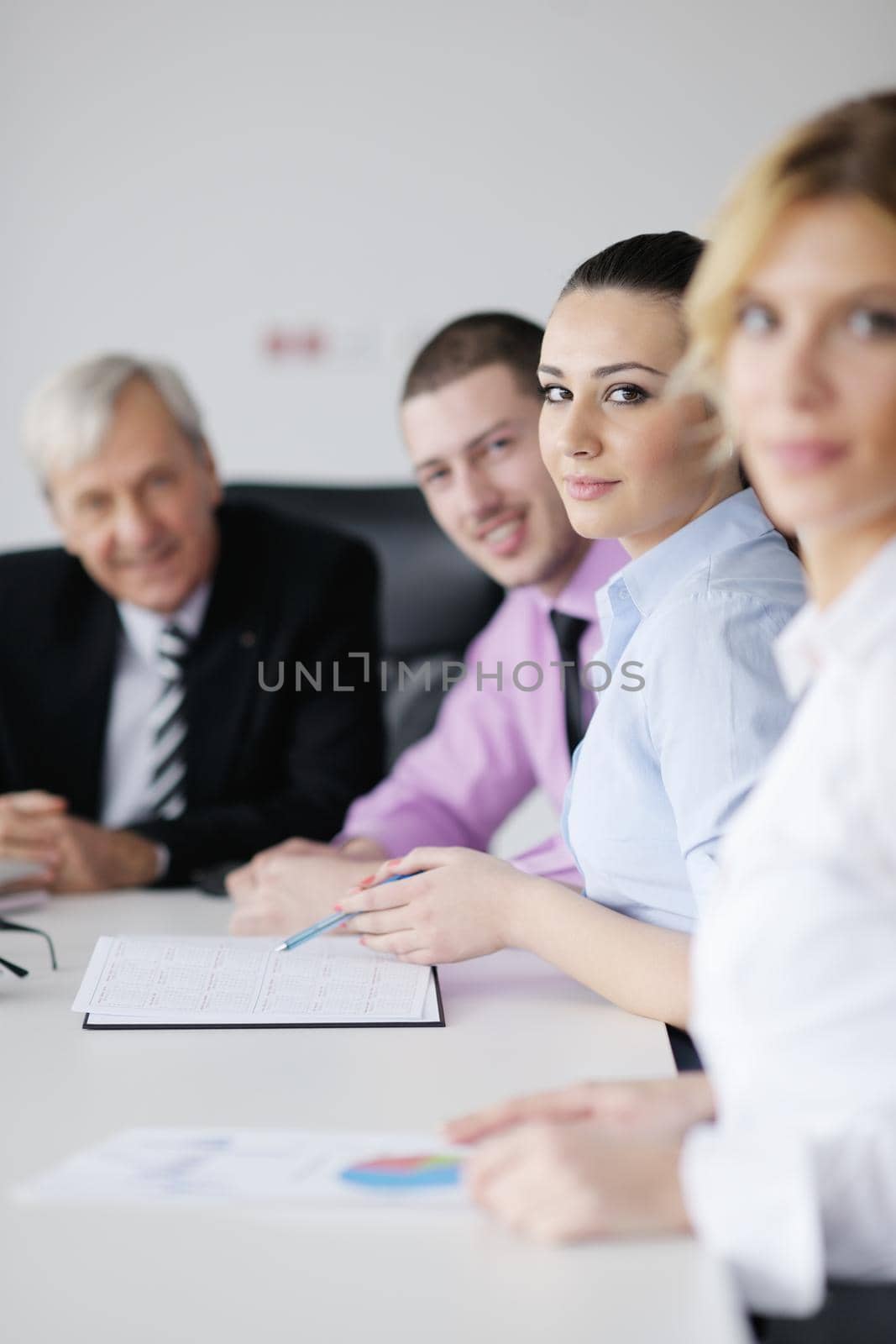 business people  team  at a meeting in a light and modern office environment.