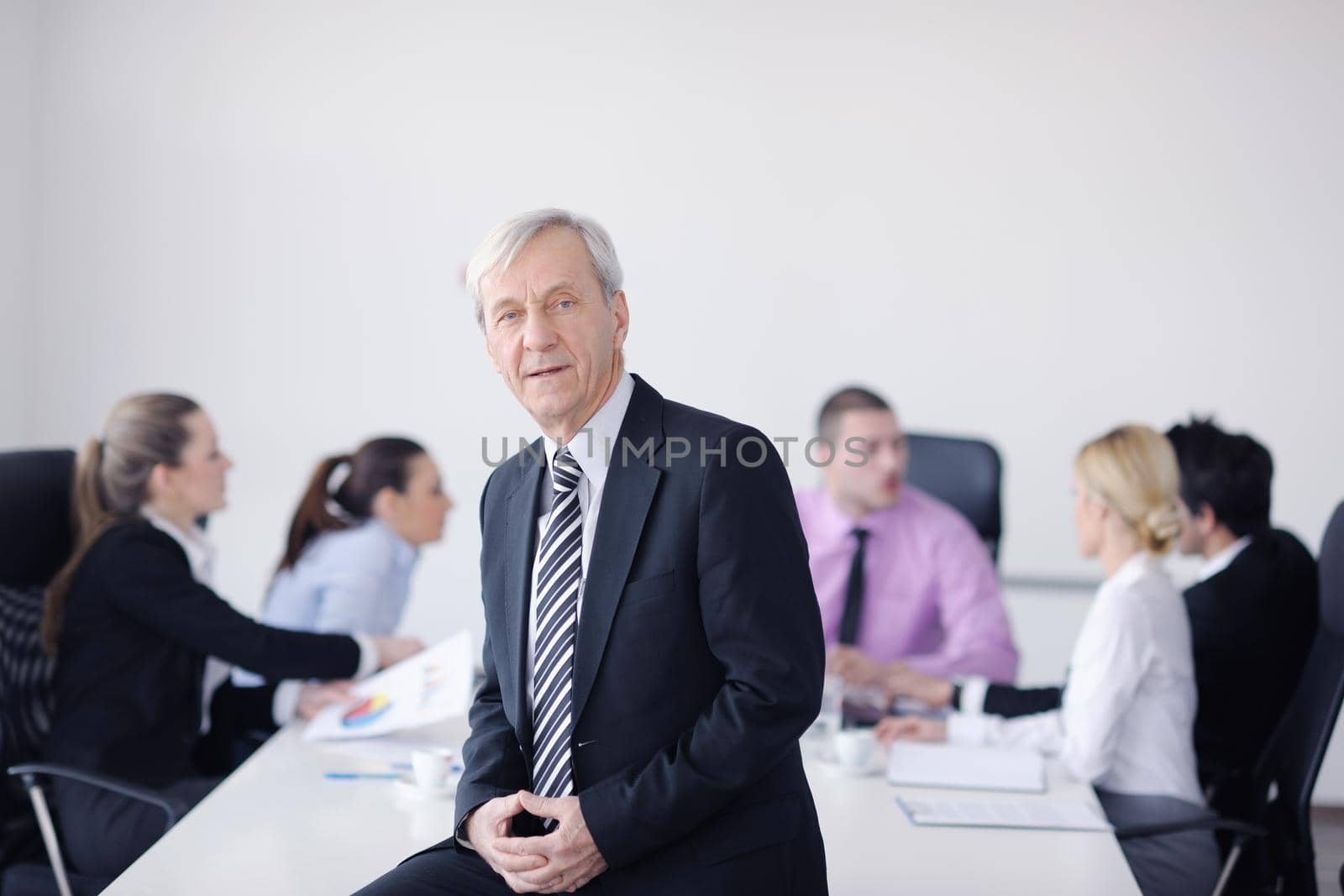 business people group on meeting by dotshock