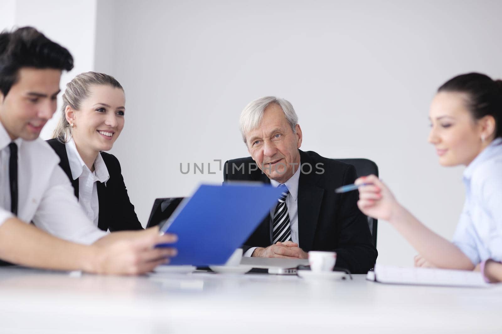 business people  team  at a meeting in a light and modern office environment.