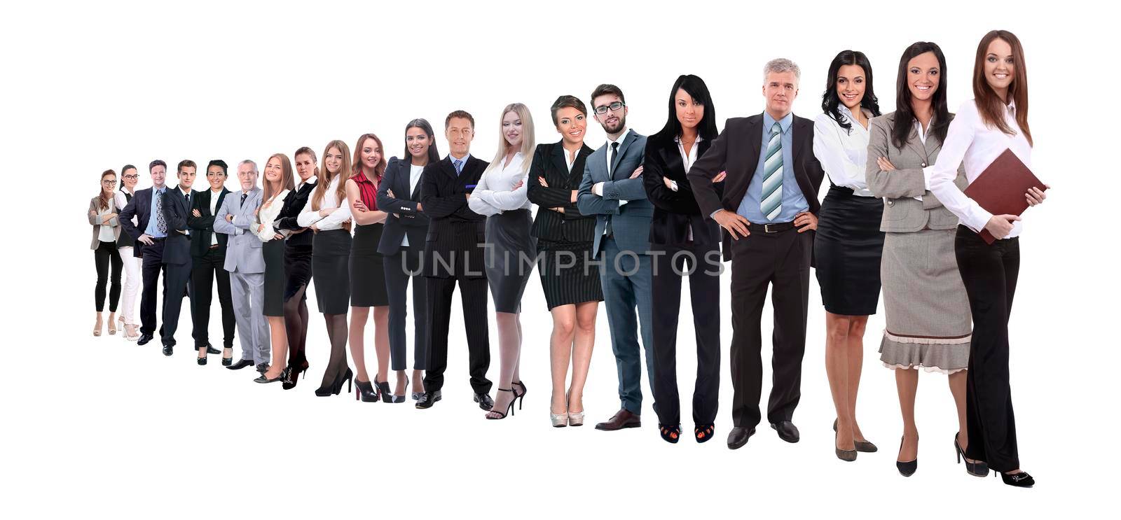 Template with a crowd of business people by asdf