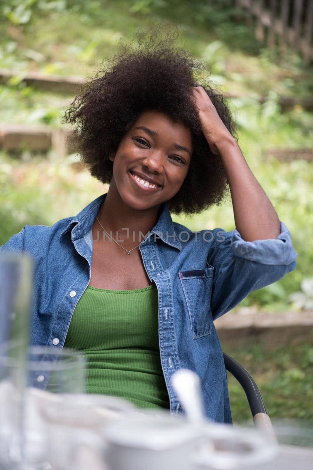 Portrait of Beautiful happy African-American girl by dotshock