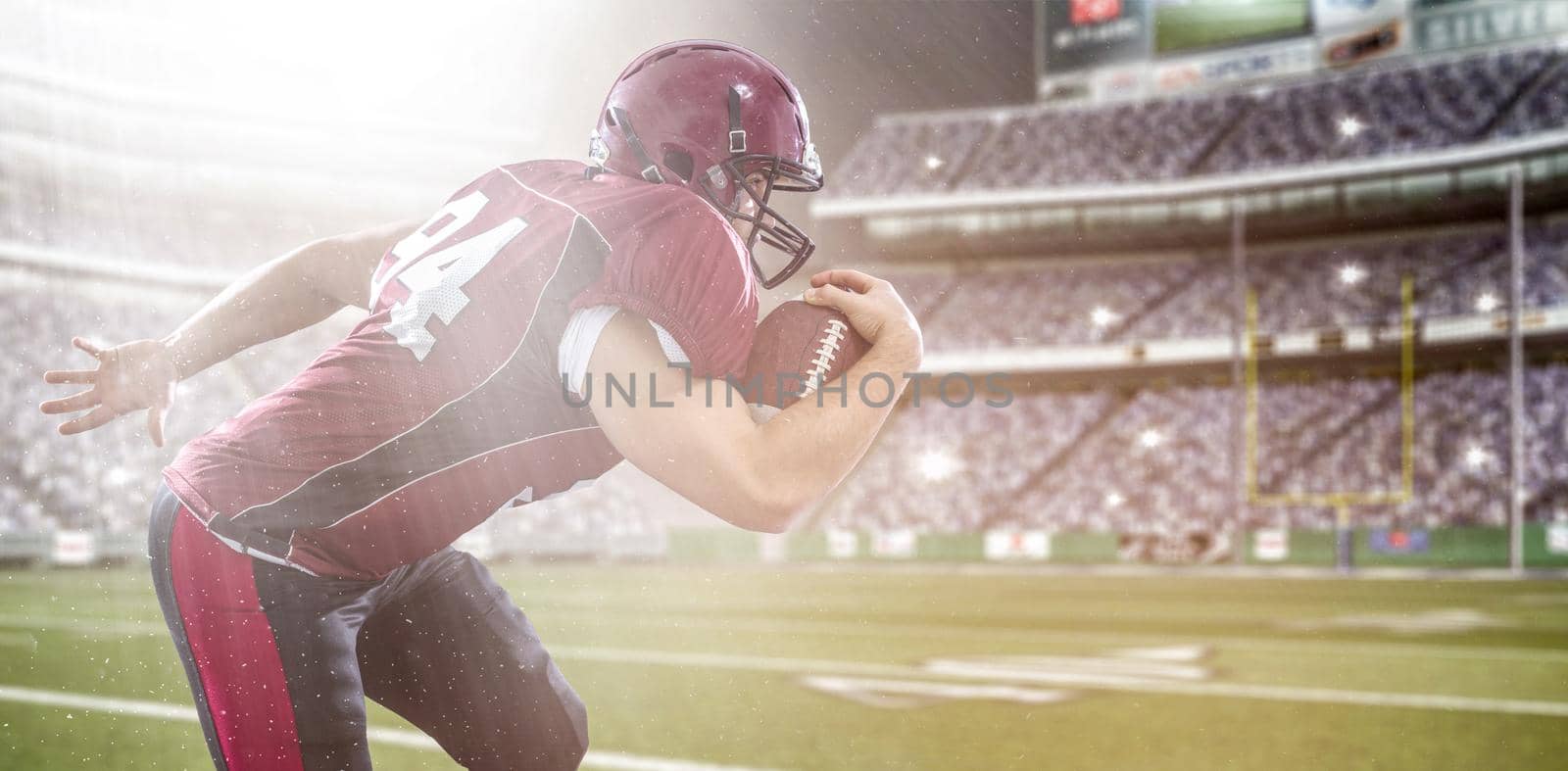 American football Player running with the ball by dotshock