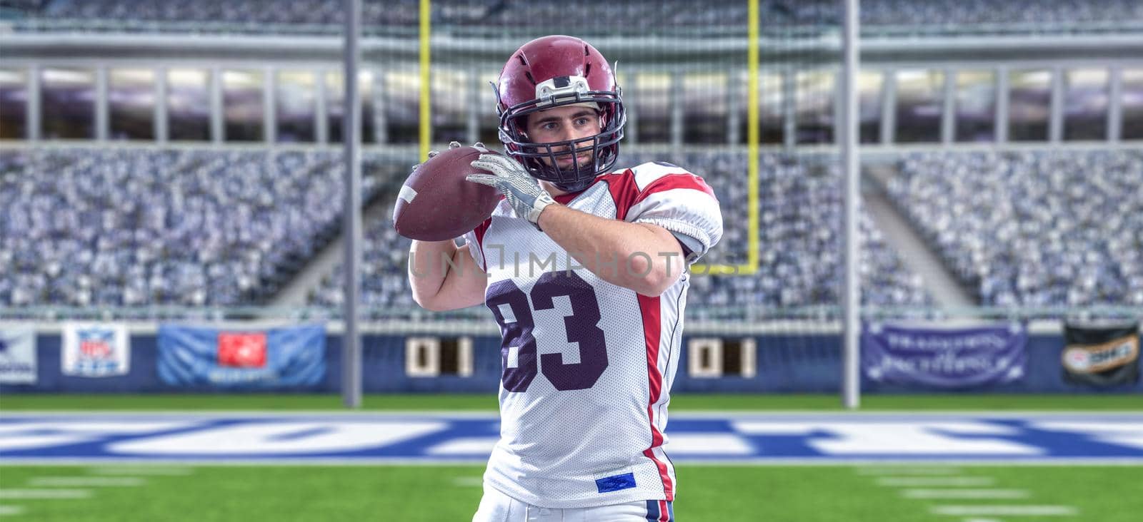 american football player throwing ball by dotshock