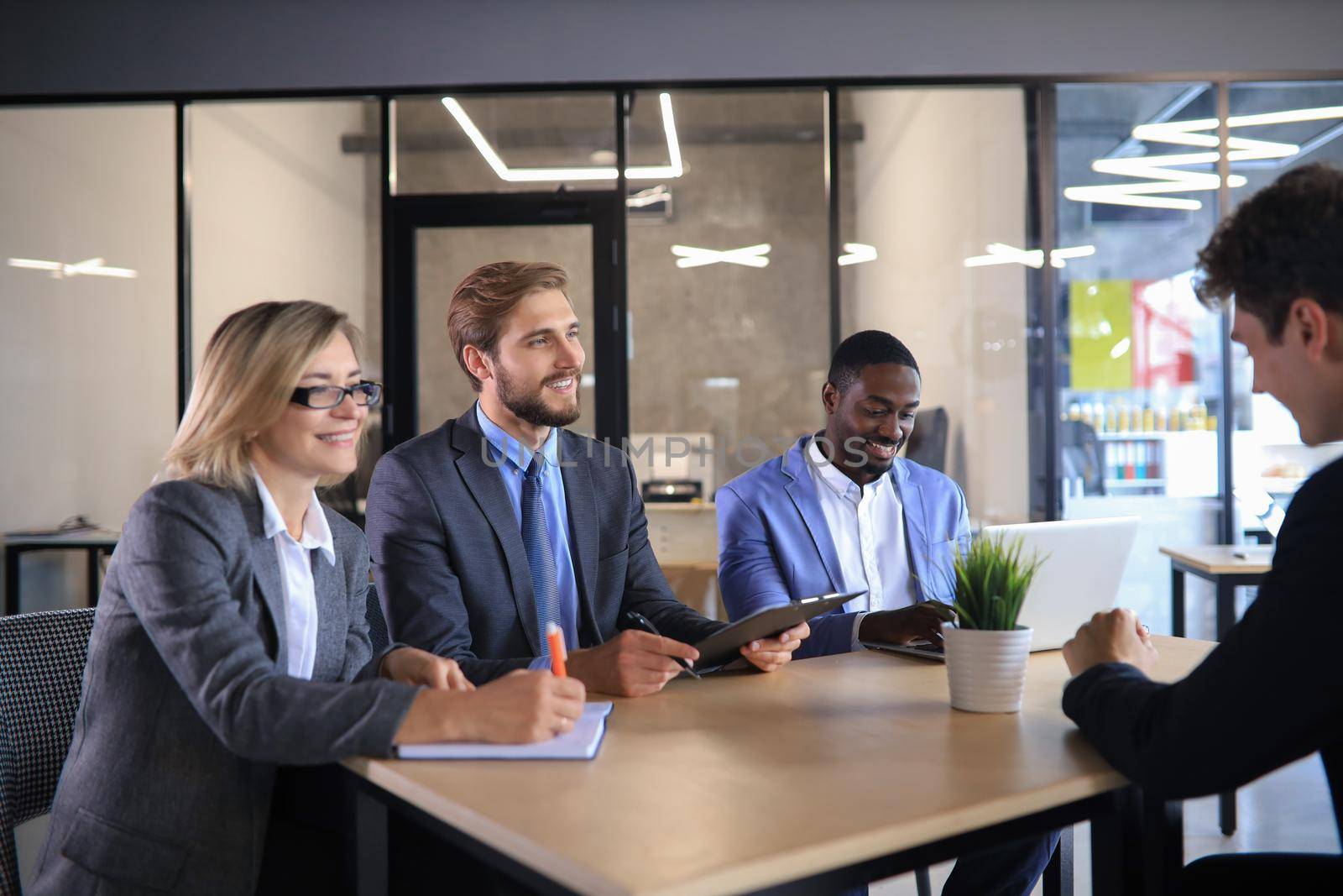 Recruiter checking the candidate during job interview