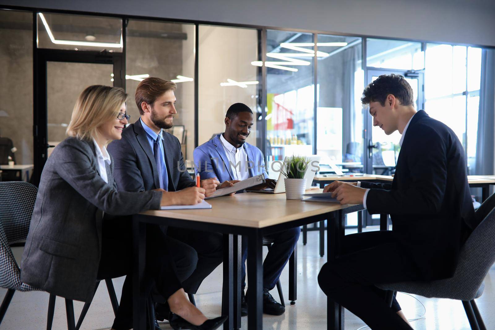 Recruiter checking the candidate during job interview