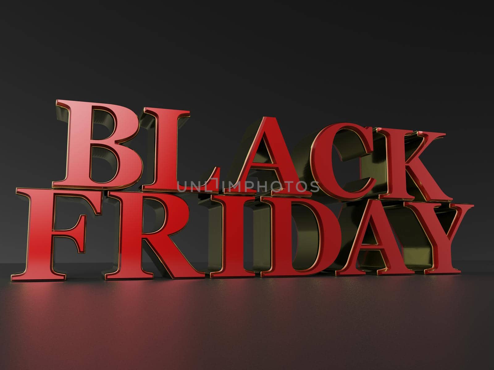 the words Black friday in 3d rendering by raphtong