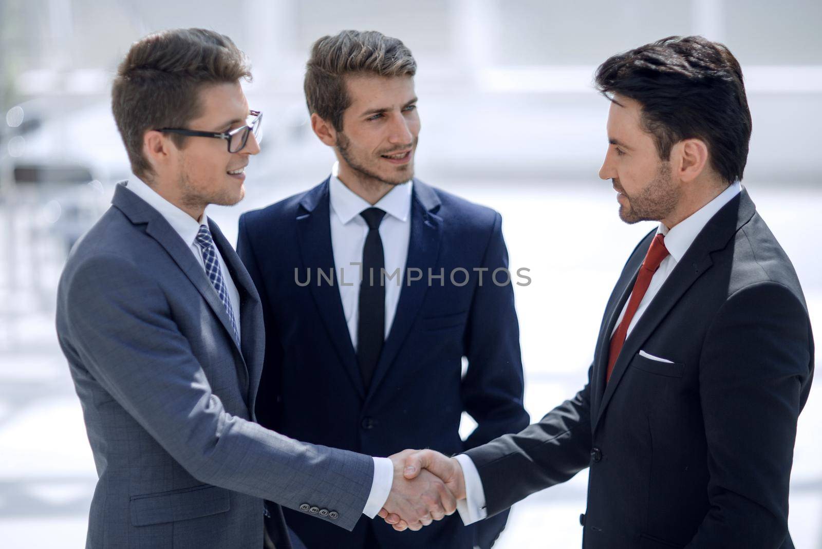 handshake business partners.the concept of cooperation