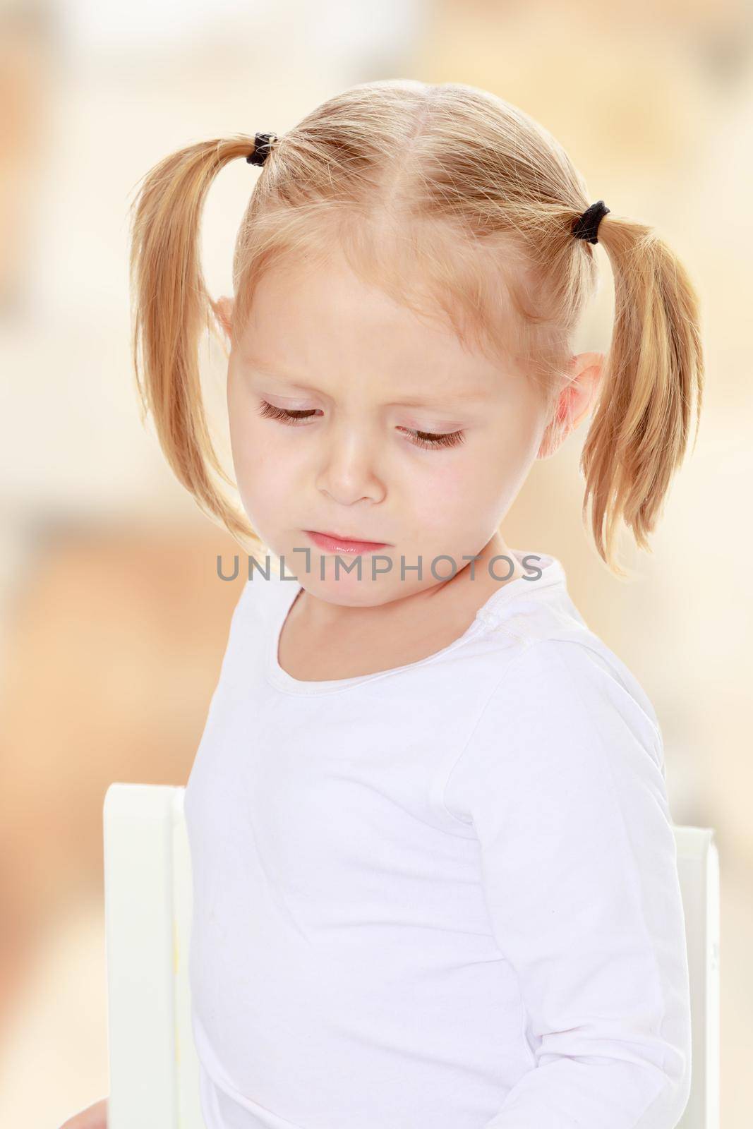 Sad little girl by kolesnikov_studio