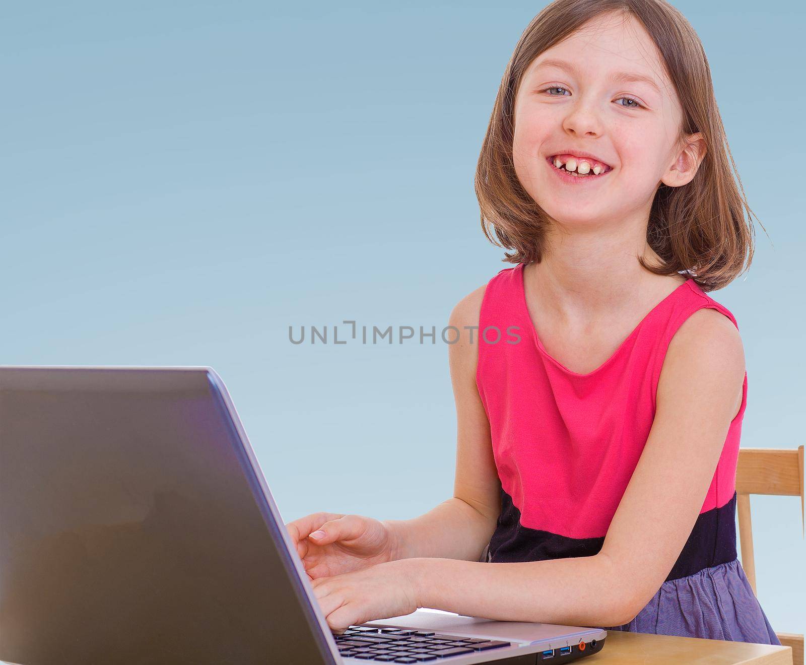 girl at the computer by kolesnikov_studio