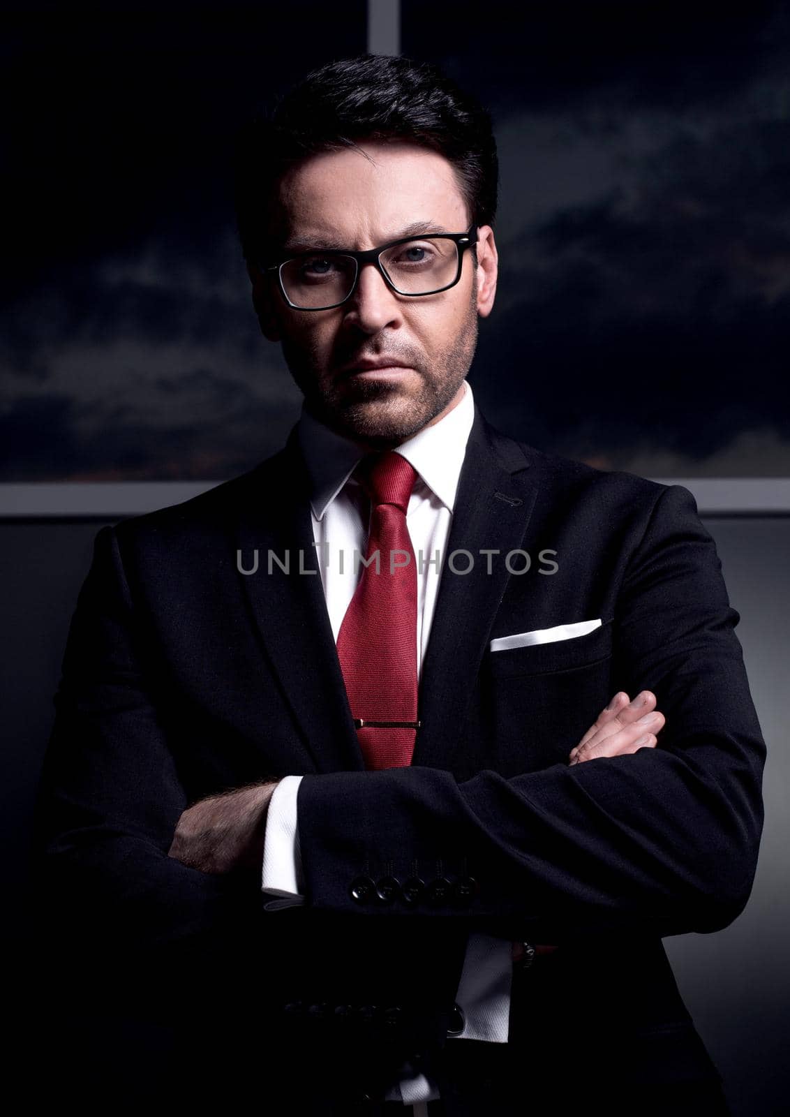 close up.portrait of a serious businessman by asdf