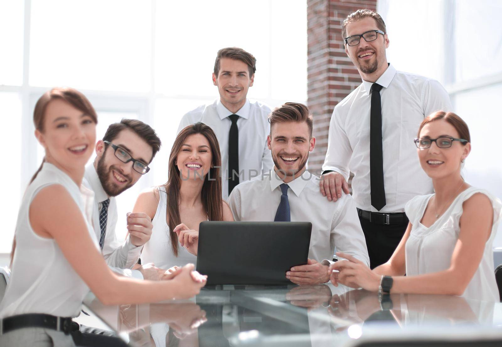 portrait of a successful business team in a modern office by asdf