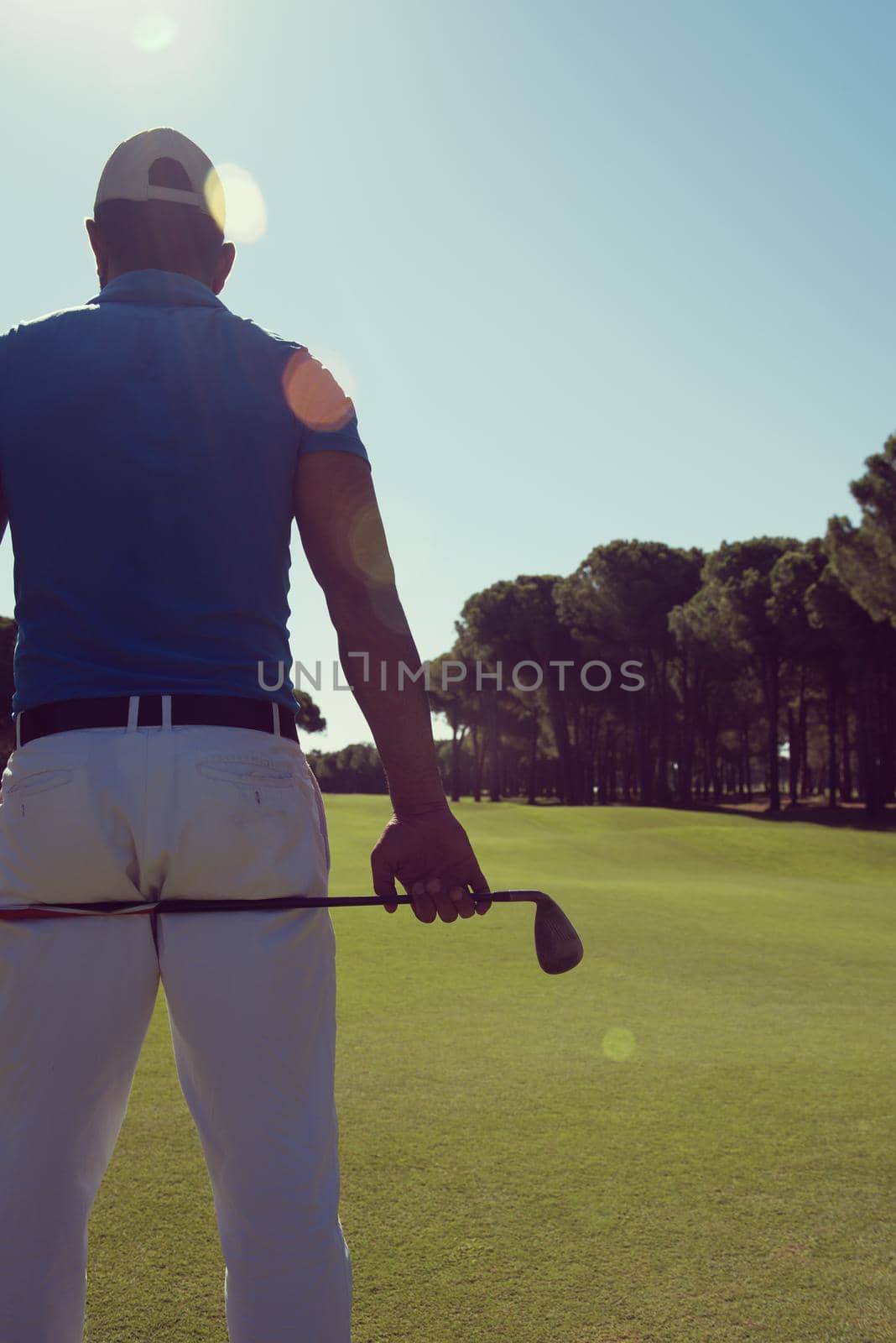 golf player portrait from back by dotshock
