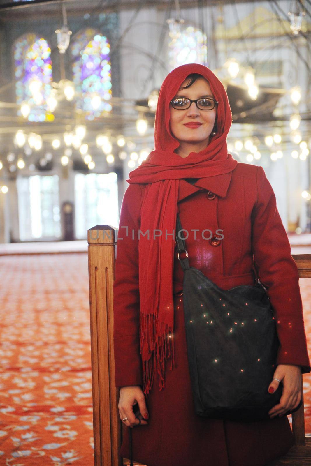 woman visit ancient istambul in turkey by dotshock